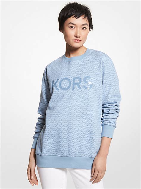 michael michael kors logo organic cotton blend sweatshirt|michael kors sweatshirts for women.